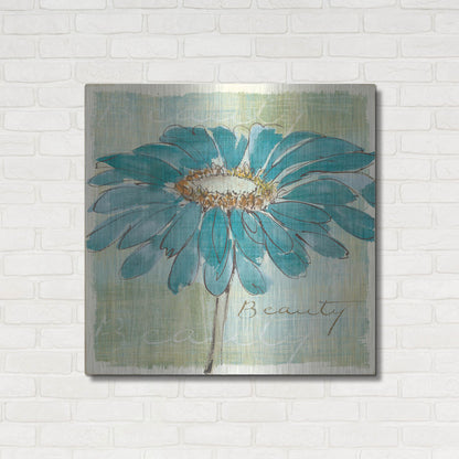 Luxe Metal Art 'Spa Daisies I' by Chris Paschke, Metal Wall Art,36x36