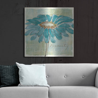 Luxe Metal Art 'Spa Daisies I' by Chris Paschke, Metal Wall Art,36x36