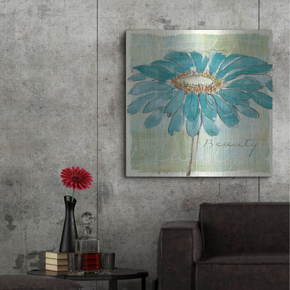 Luxe Metal Art 'Spa Daisies I' by Chris Paschke, Metal Wall Art,36x36