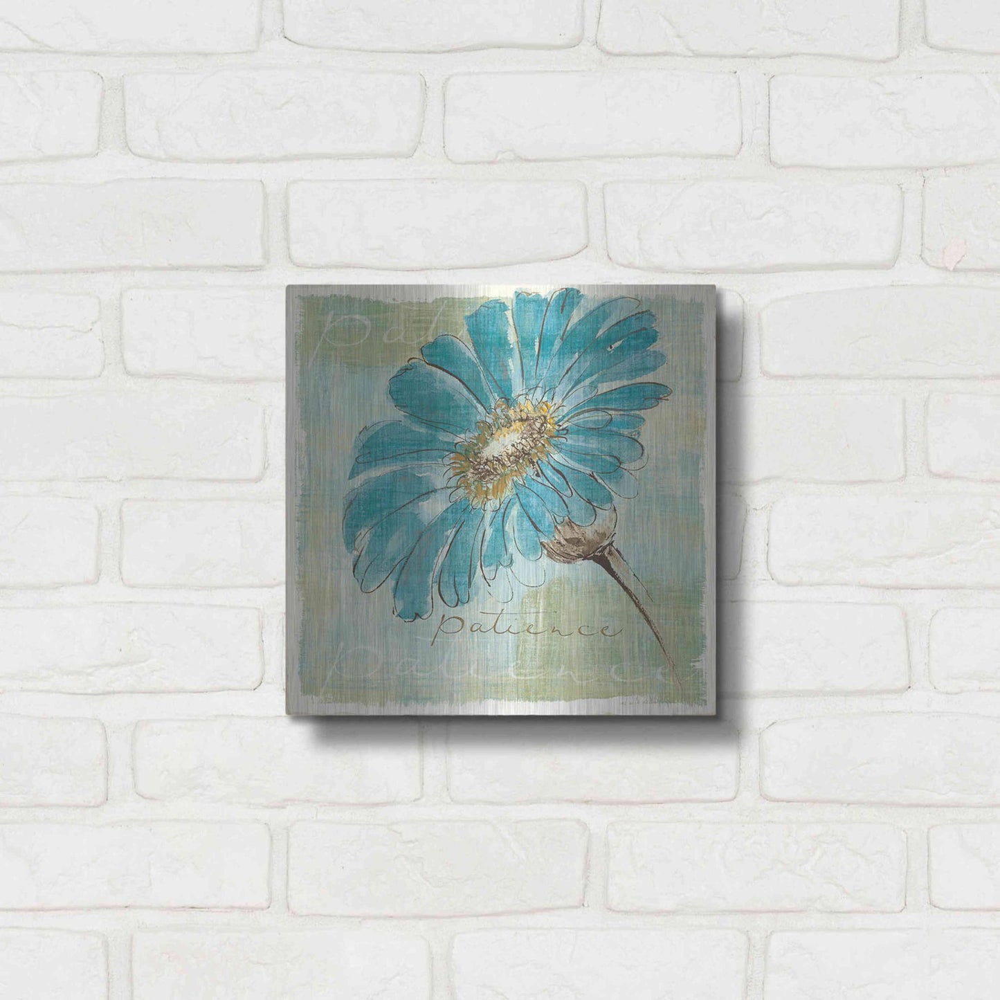 Luxe Metal Art 'Spa Daisies II' by Chris Paschke, Metal Wall Art,12x12