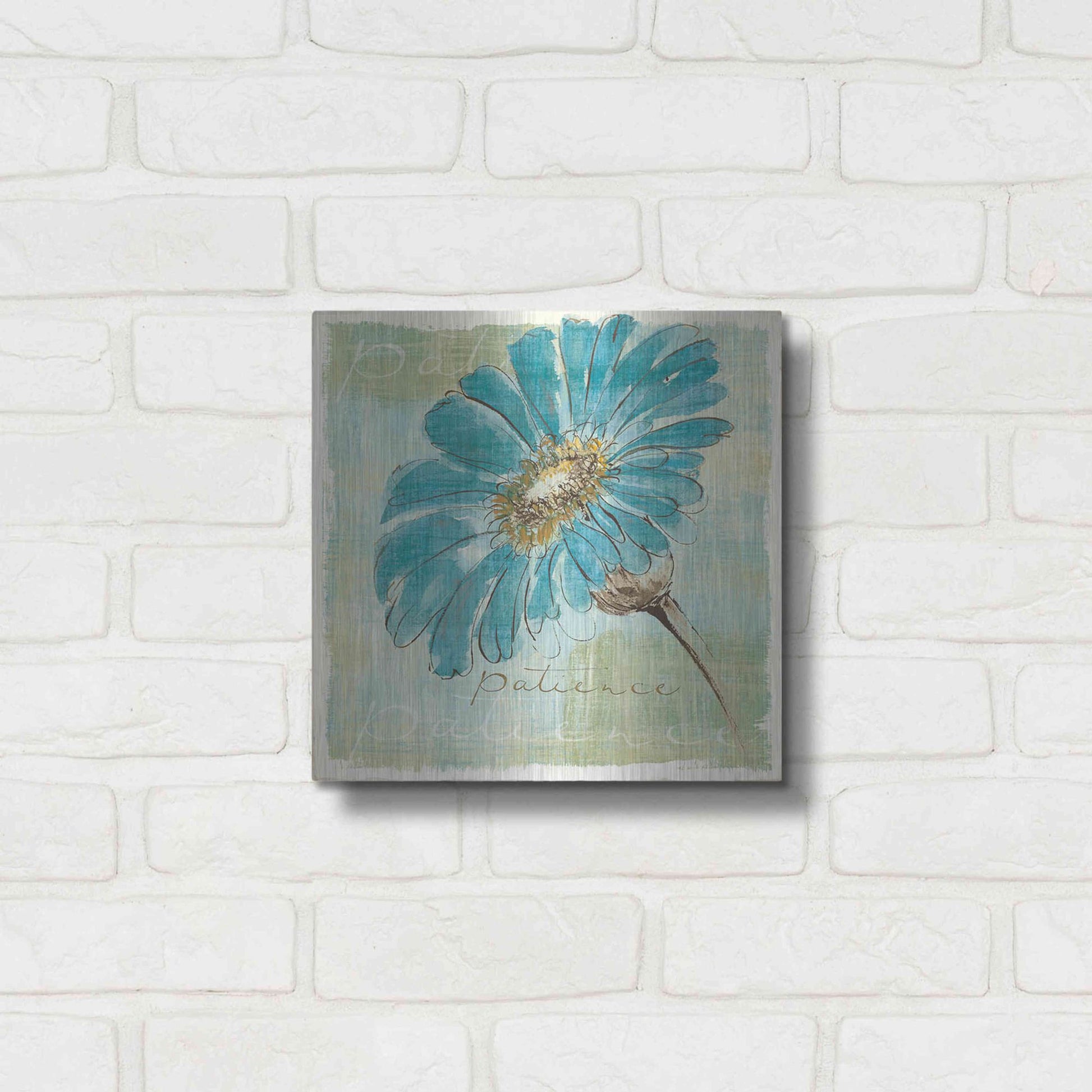 Luxe Metal Art 'Spa Daisies II' by Chris Paschke, Metal Wall Art,12x12