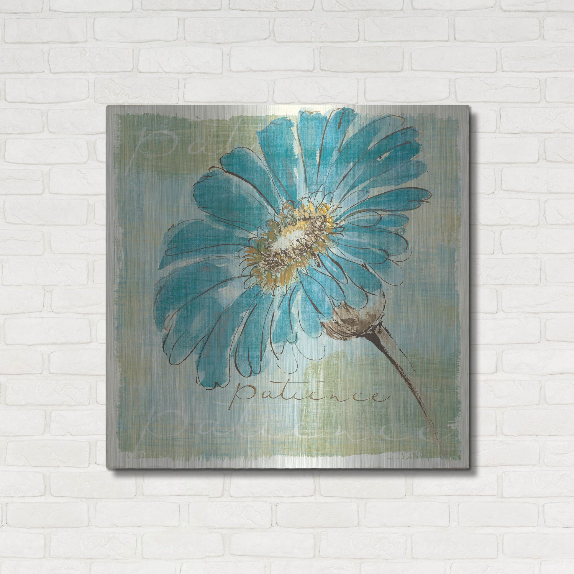 Luxe Metal Art 'Spa Daisies II' by Chris Paschke, Metal Wall Art,36x36