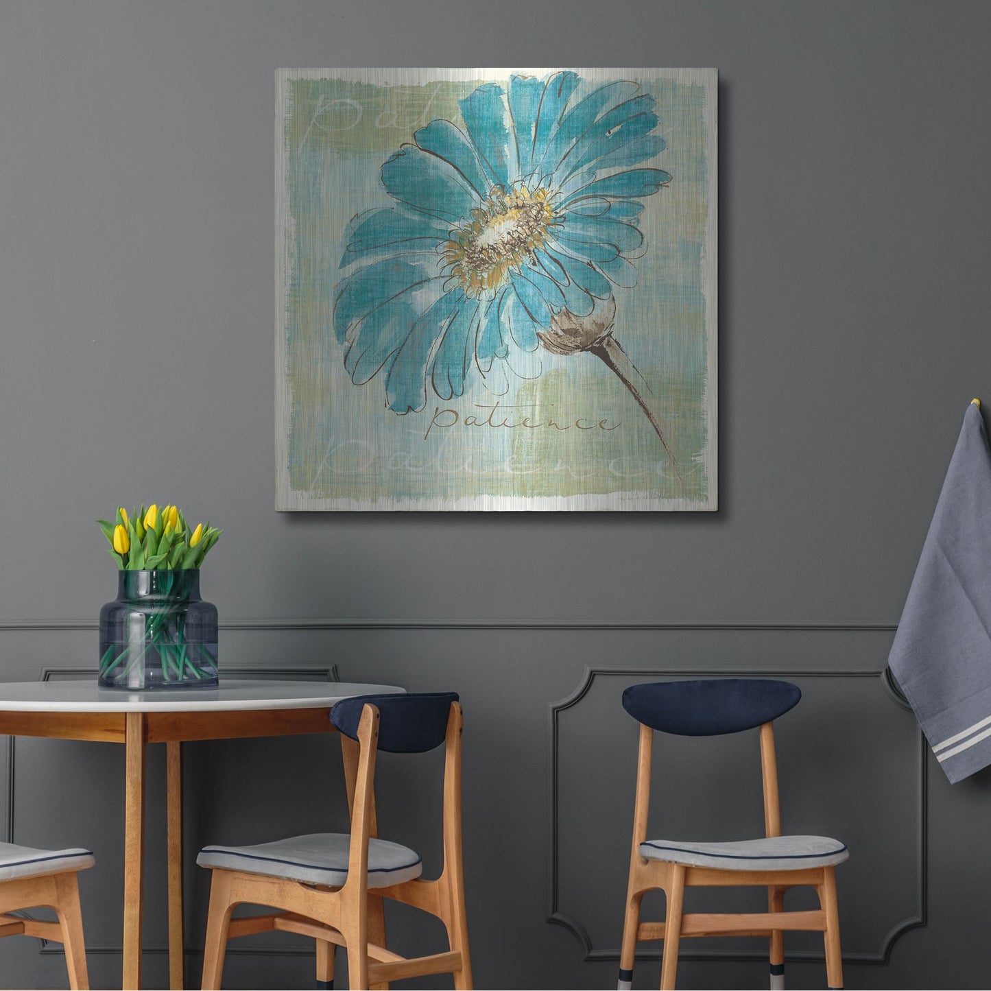 Luxe Metal Art 'Spa Daisies II' by Chris Paschke, Metal Wall Art,36x36