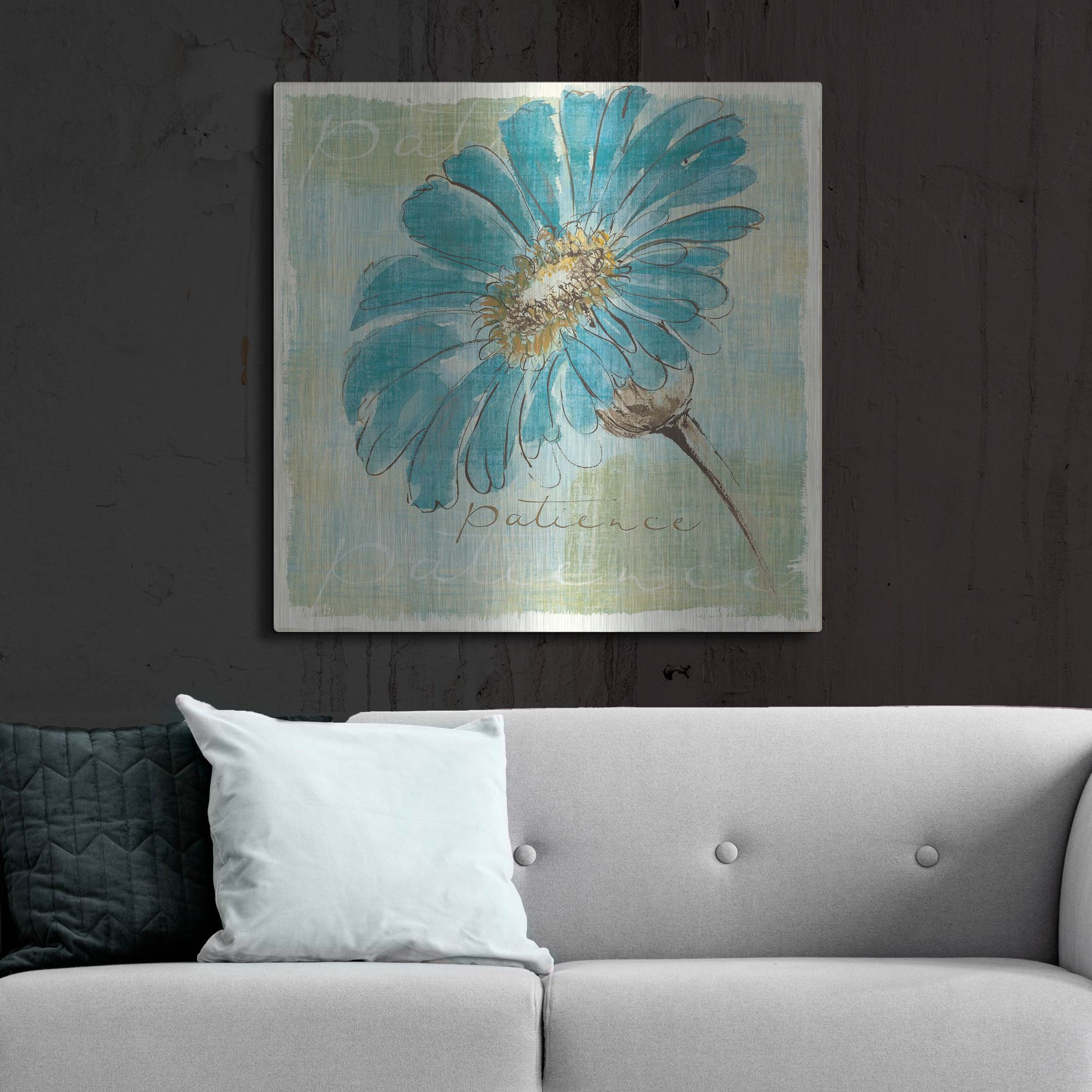Luxe Metal Art 'Spa Daisies II' by Chris Paschke, Metal Wall Art,36x36