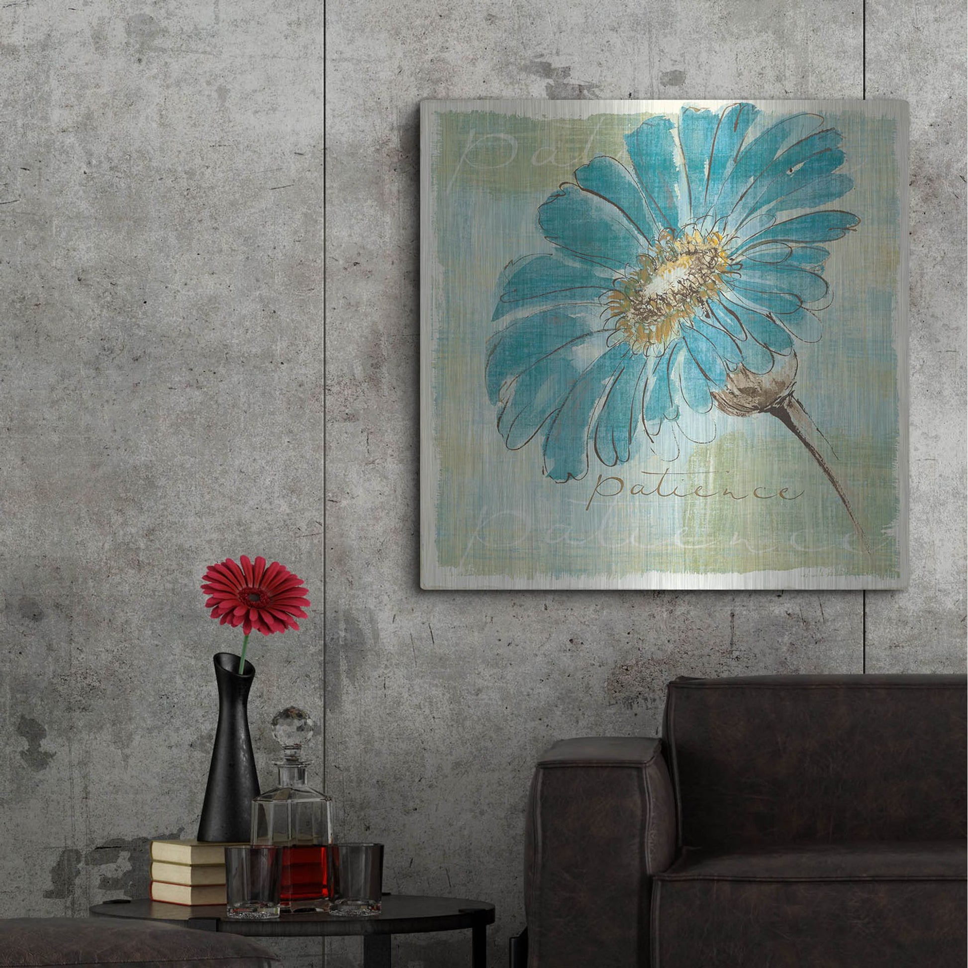 Luxe Metal Art 'Spa Daisies II' by Chris Paschke, Metal Wall Art,36x36