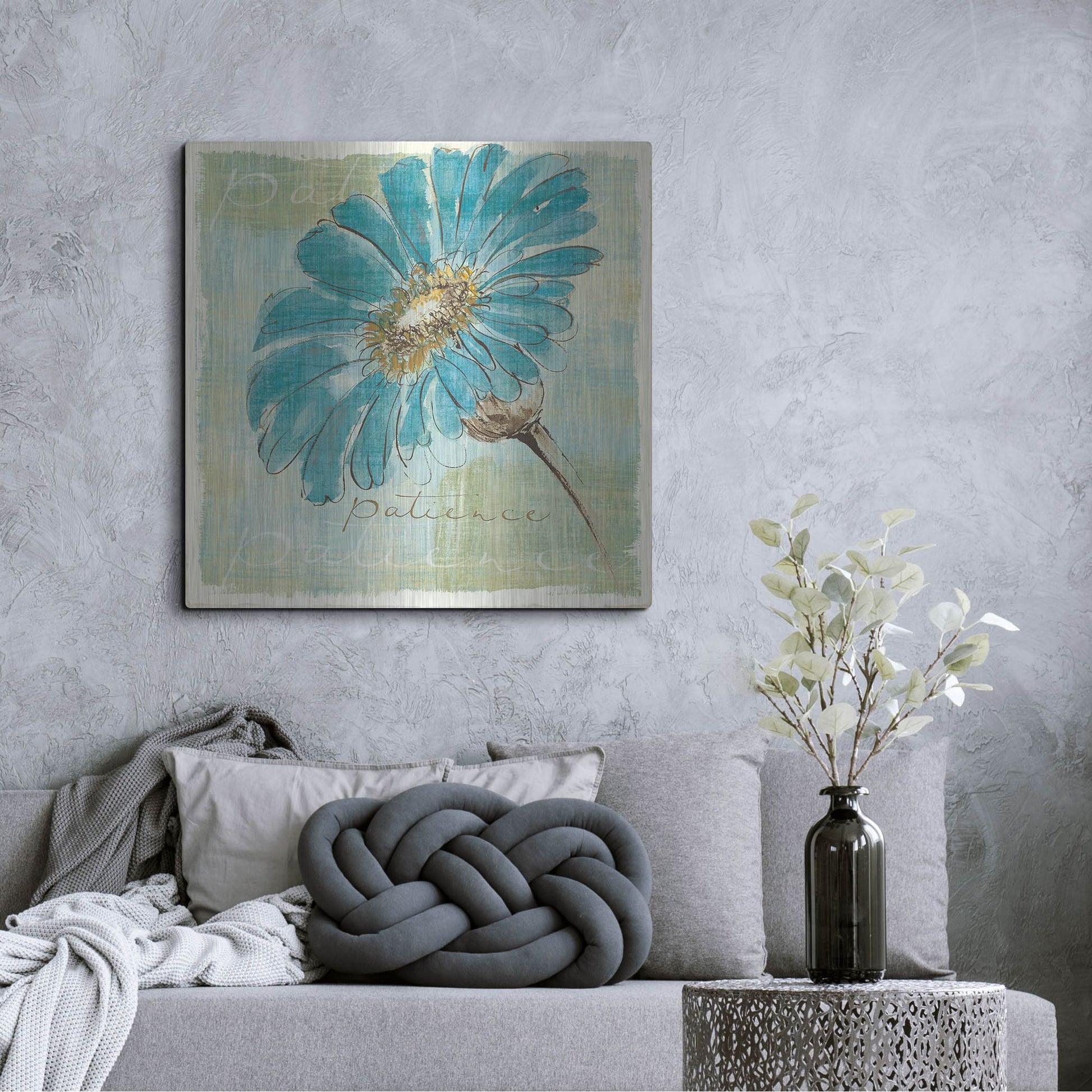 Luxe Metal Art 'Spa Daisies II' by Chris Paschke, Metal Wall Art,36x36