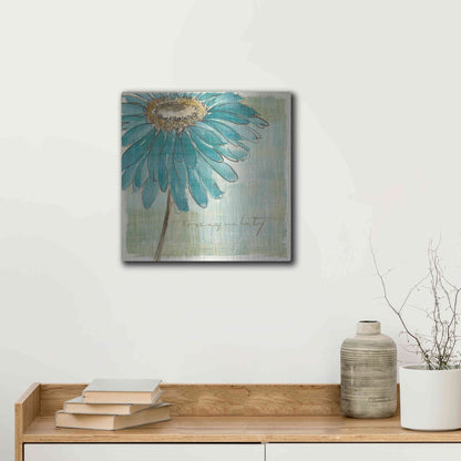 Luxe Metal Art 'Spa Daisies III' by Chris Paschke, Metal Wall Art,12x12