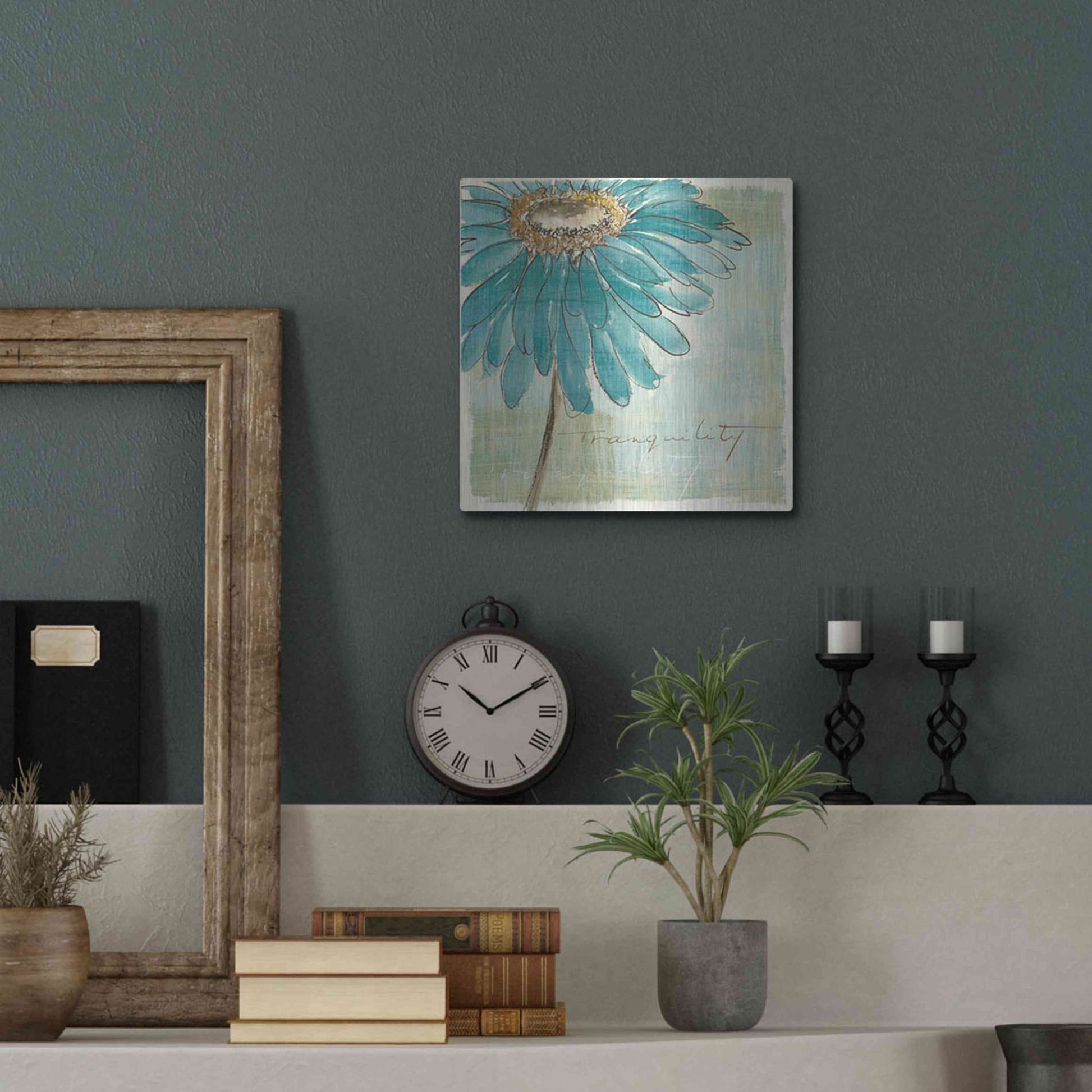 Luxe Metal Art 'Spa Daisies III' by Chris Paschke, Metal Wall Art,12x12