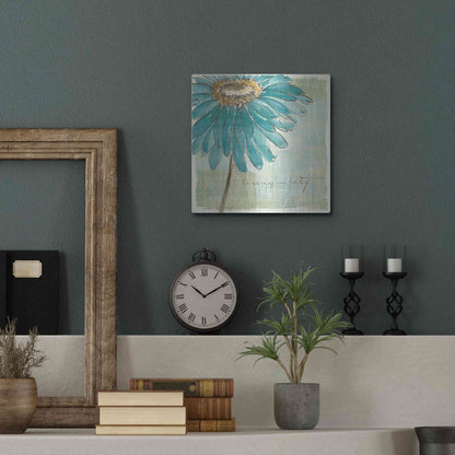 Luxe Metal Art 'Spa Daisies III' by Chris Paschke, Metal Wall Art,12x12