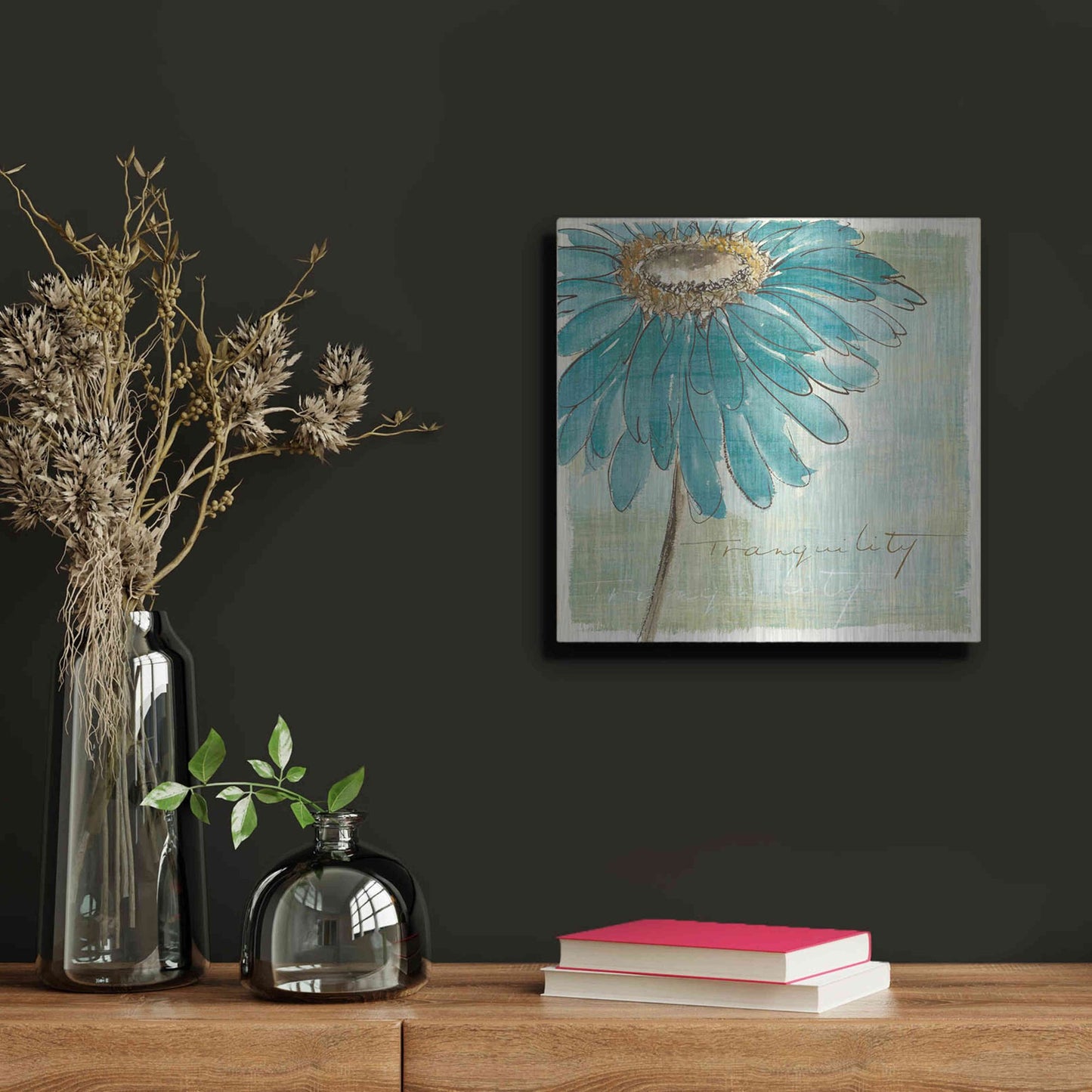 Luxe Metal Art 'Spa Daisies III' by Chris Paschke, Metal Wall Art,12x12