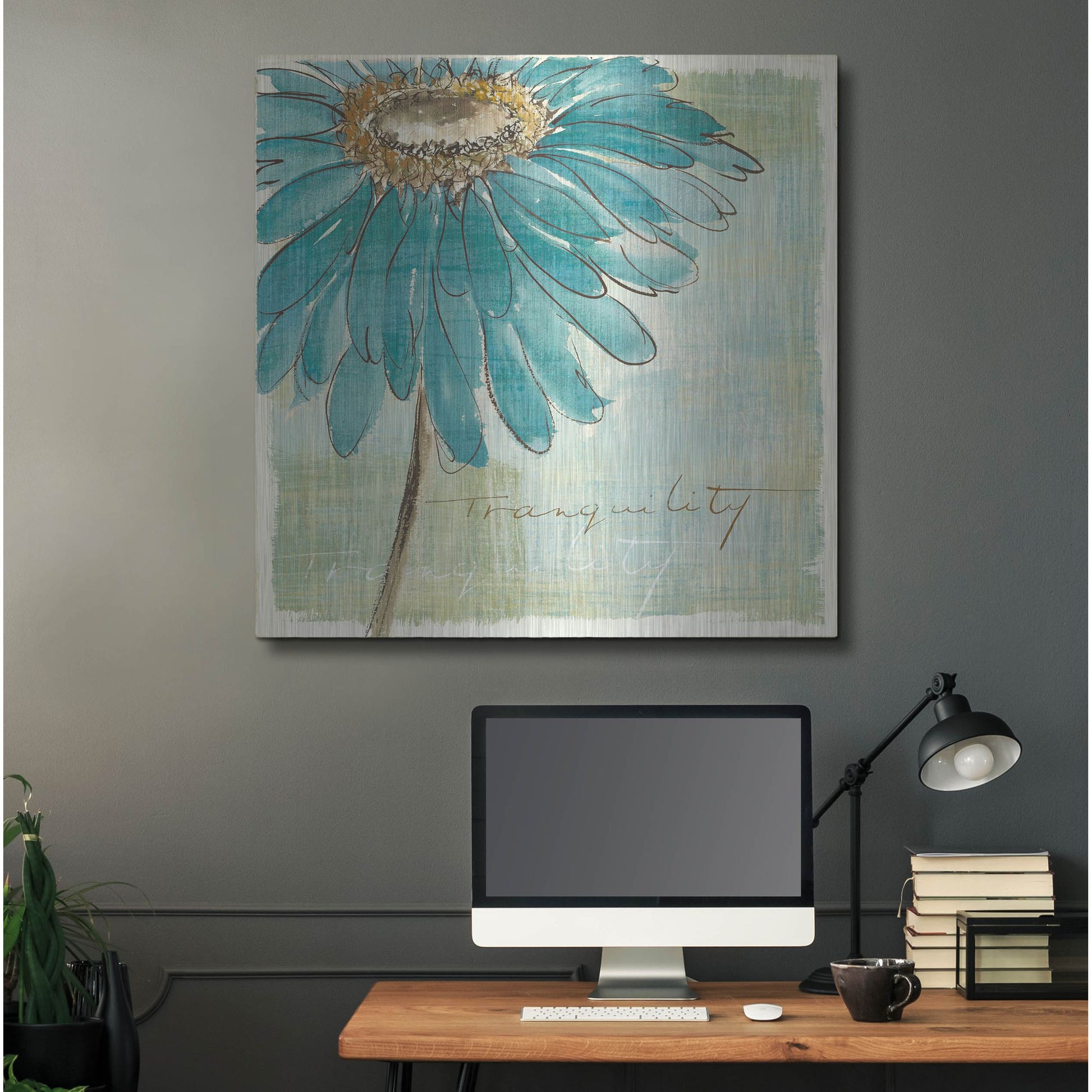 Luxe Metal Art 'Spa Daisies III' by Chris Paschke, Metal Wall Art,36x36