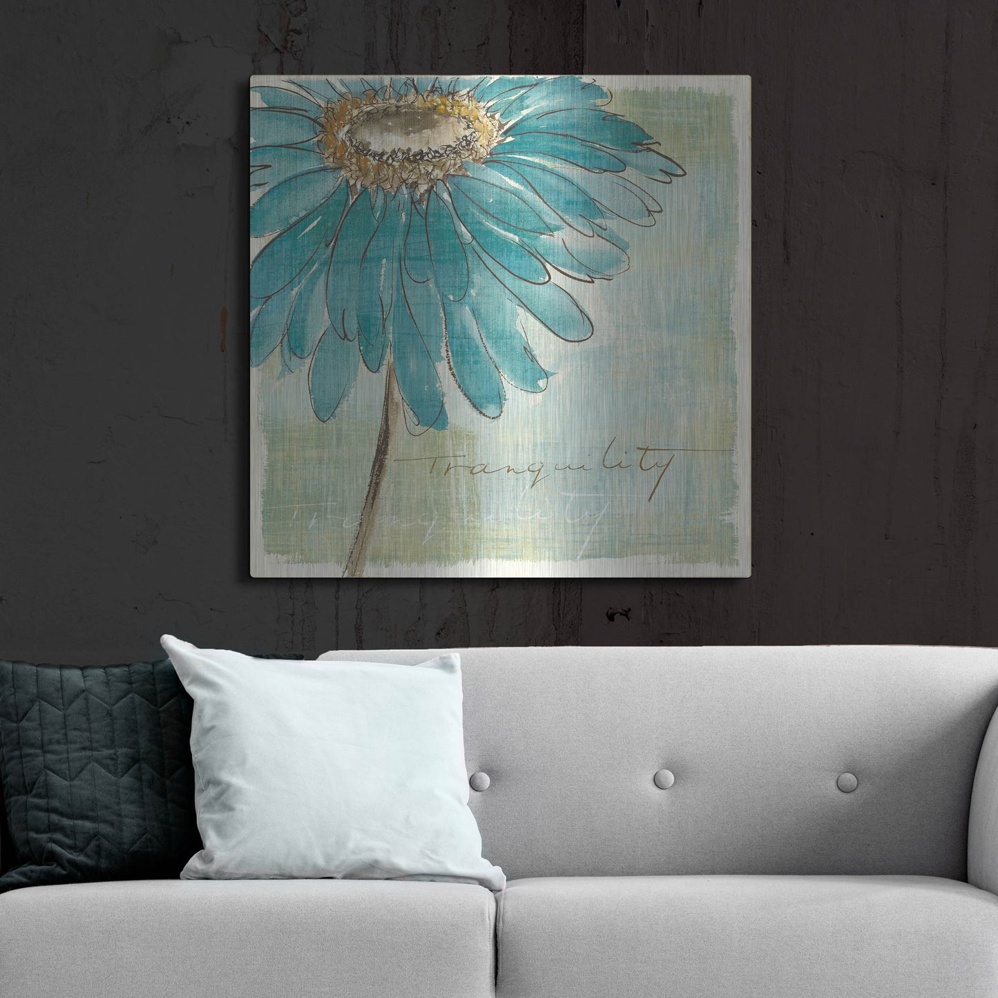Luxe Metal Art 'Spa Daisies III' by Chris Paschke, Metal Wall Art,36x36