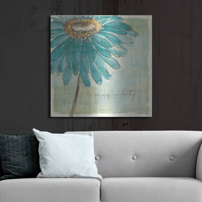 Luxe Metal Art 'Spa Daisies III' by Chris Paschke, Metal Wall Art,36x36
