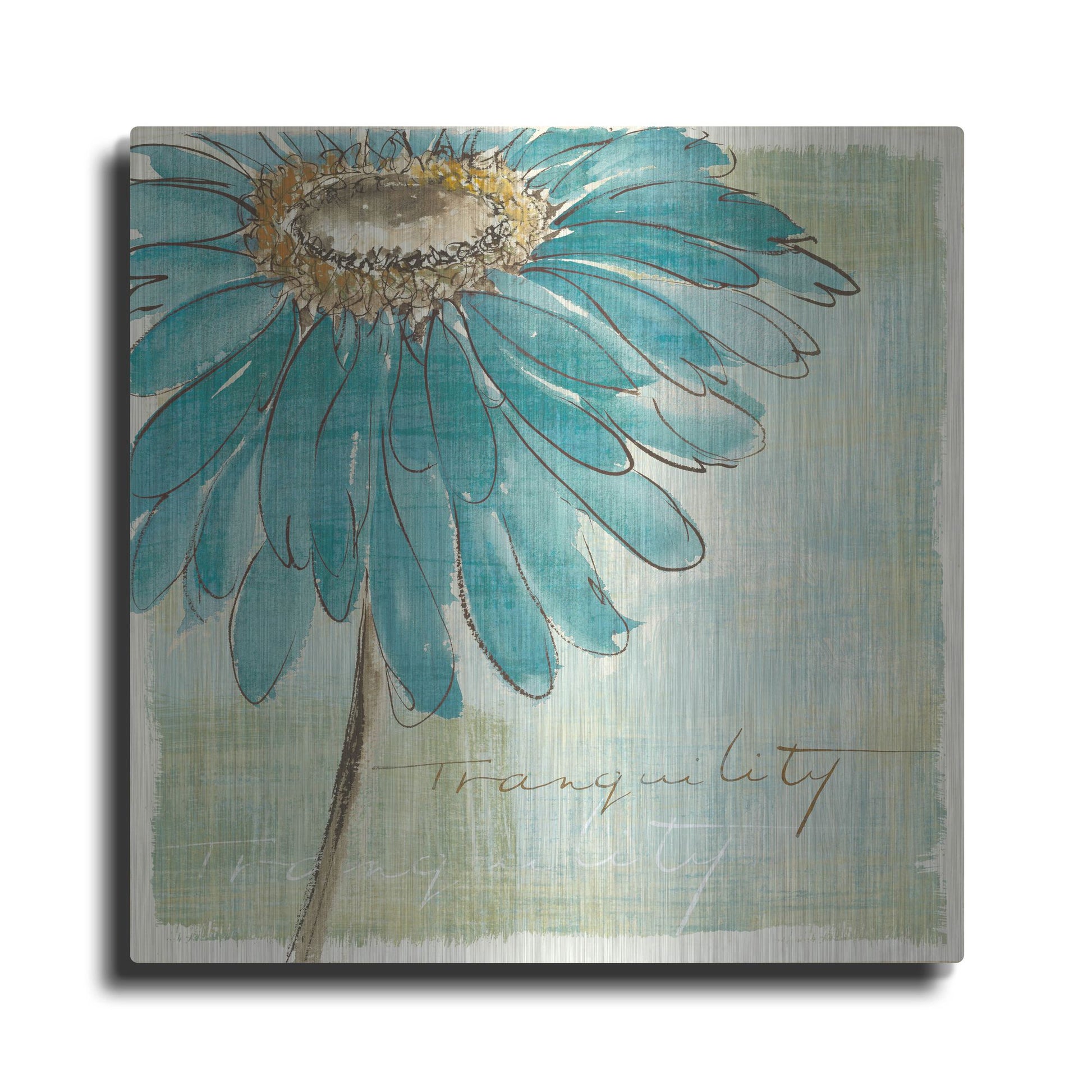 Luxe Metal Art 'Spa Daisies III' by Chris Paschke, Metal Wall Art