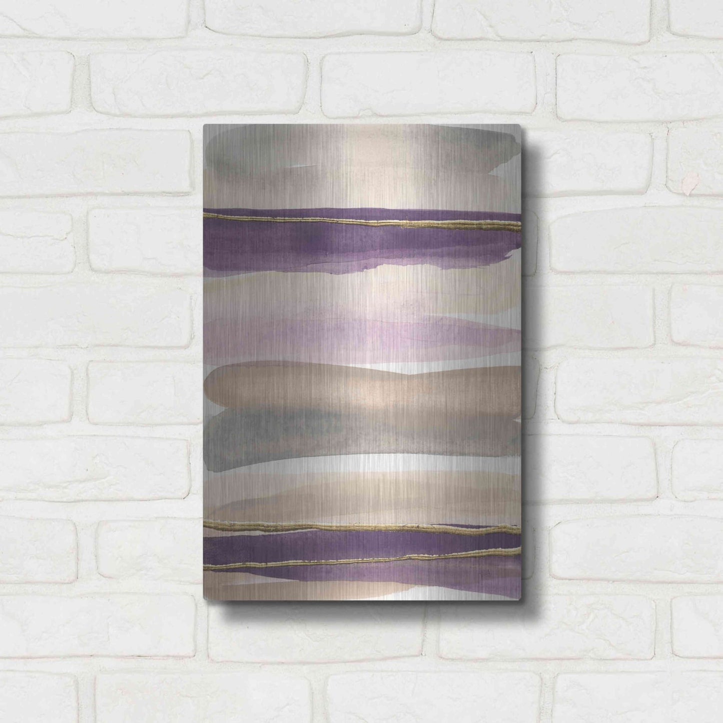 Luxe Metal Art 'Gilded Amethyst I Crop' by Chris Paschke, Metal Wall Art,12x16