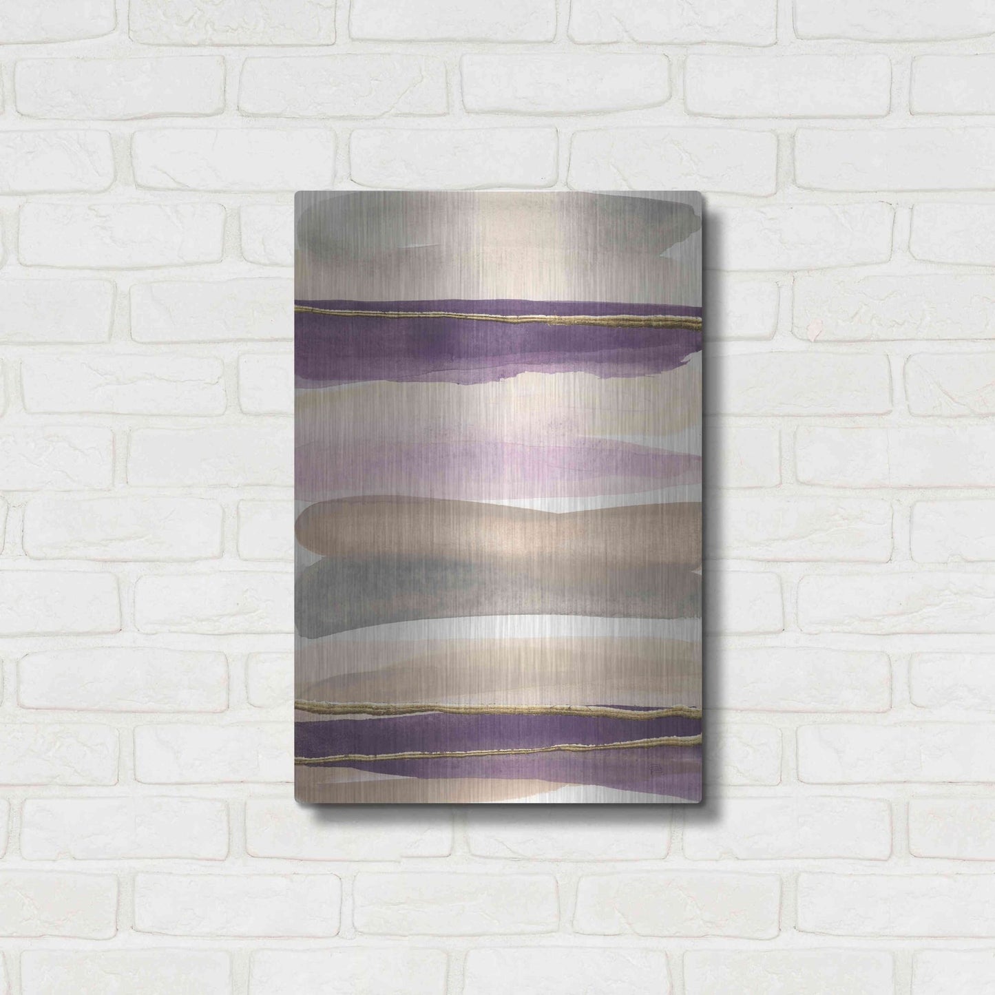 Luxe Metal Art 'Gilded Amethyst I Crop' by Chris Paschke, Metal Wall Art,16x24