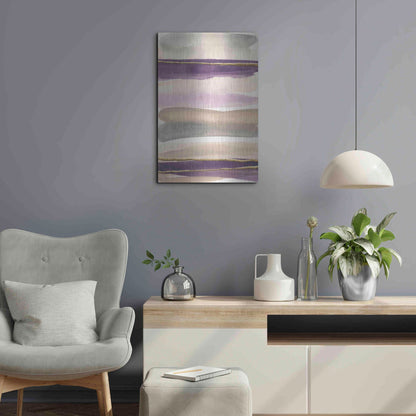 Luxe Metal Art 'Gilded Amethyst I Crop' by Chris Paschke, Metal Wall Art,16x24