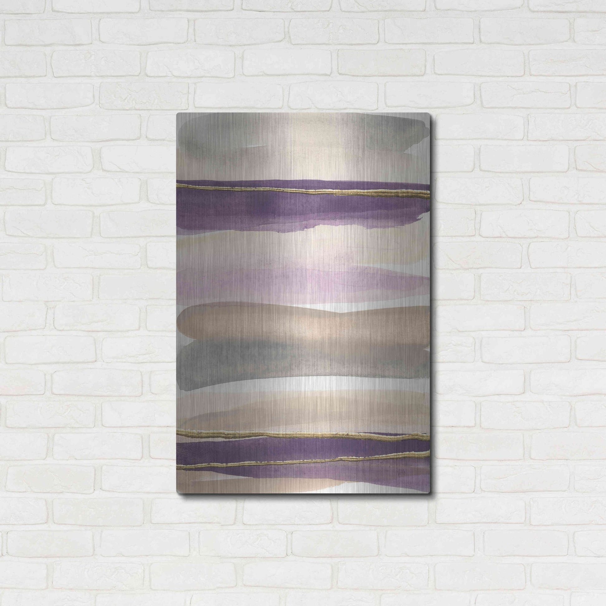 Luxe Metal Art 'Gilded Amethyst I Crop' by Chris Paschke, Metal Wall Art,24x36