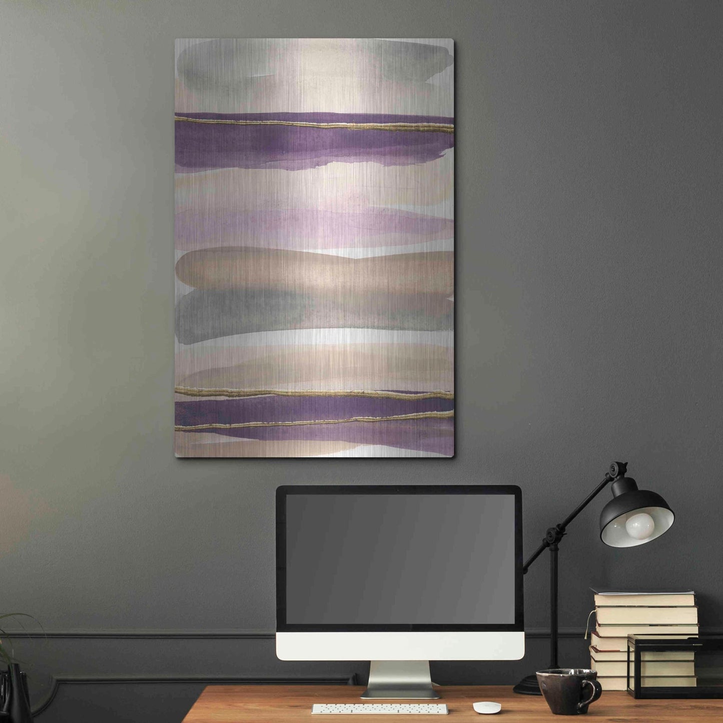 Luxe Metal Art 'Gilded Amethyst I Crop' by Chris Paschke, Metal Wall Art,24x36