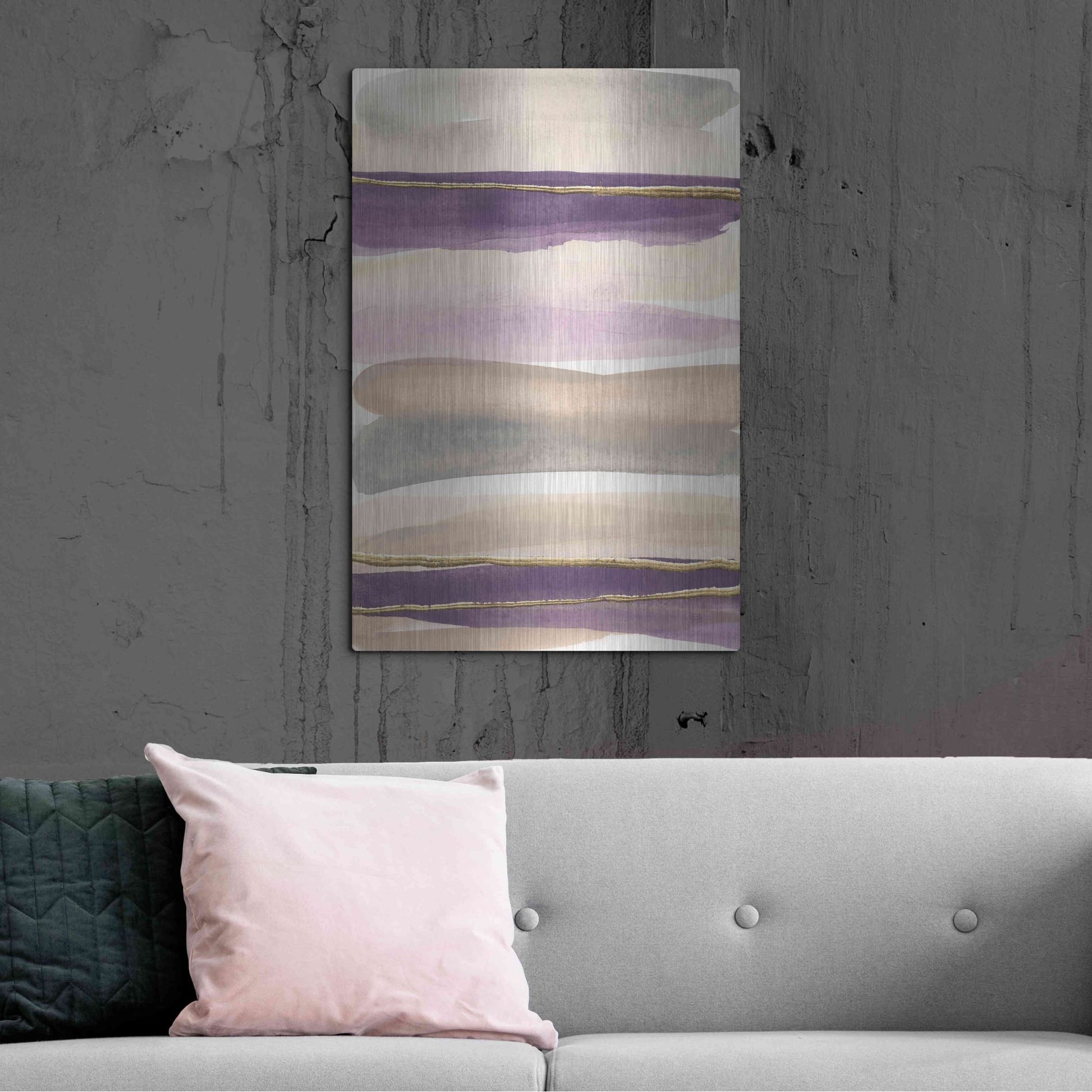 Luxe Metal Art 'Gilded Amethyst I Crop' by Chris Paschke, Metal Wall Art,24x36