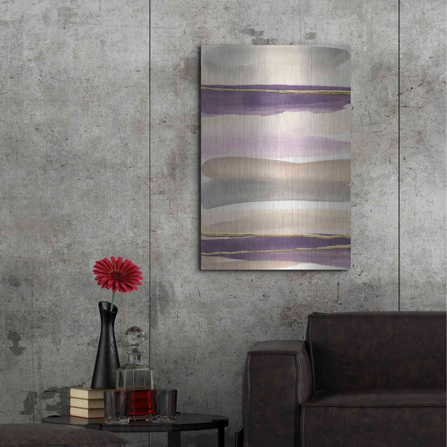 Luxe Metal Art 'Gilded Amethyst I Crop' by Chris Paschke, Metal Wall Art,24x36