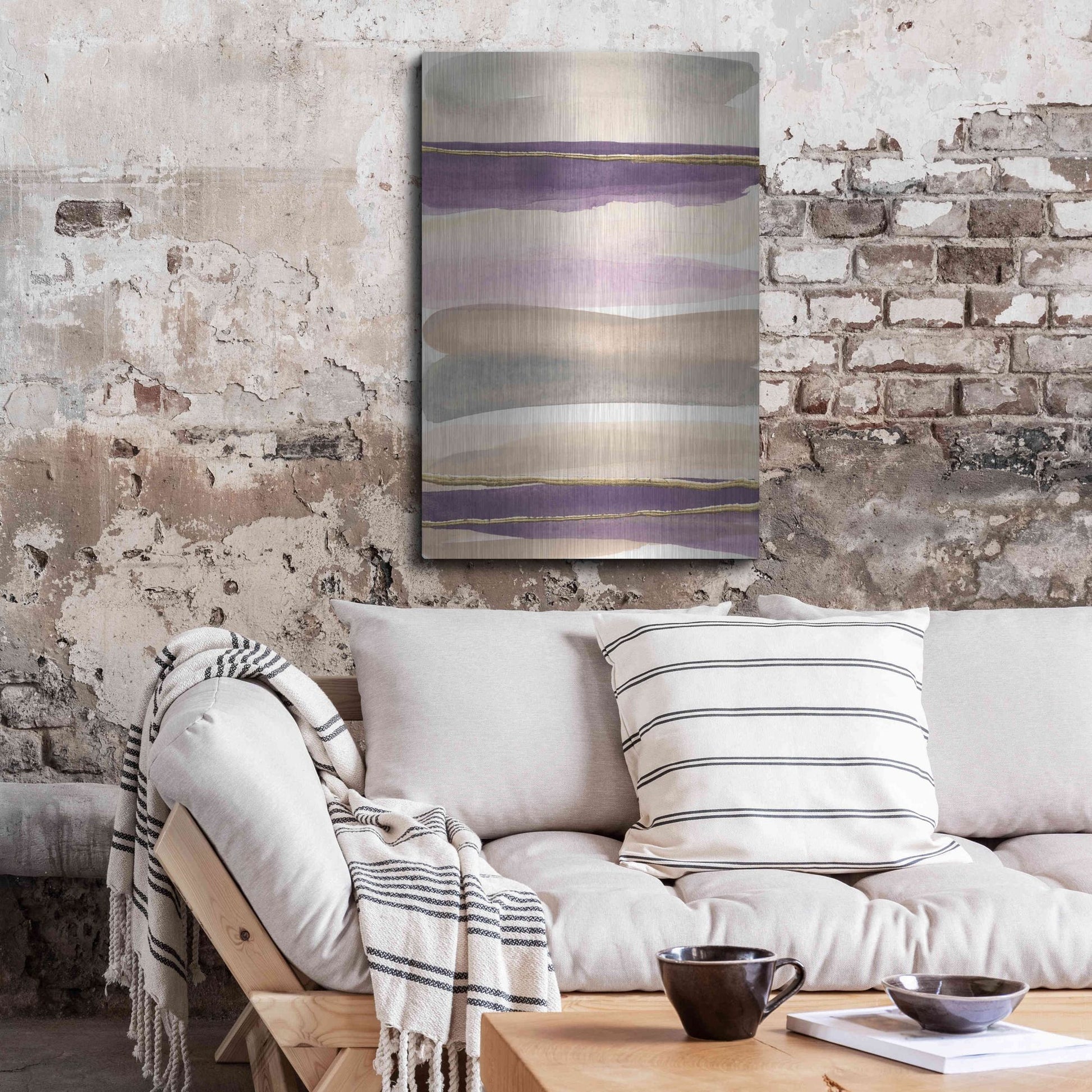 Luxe Metal Art 'Gilded Amethyst I Crop' by Chris Paschke, Metal Wall Art,24x36