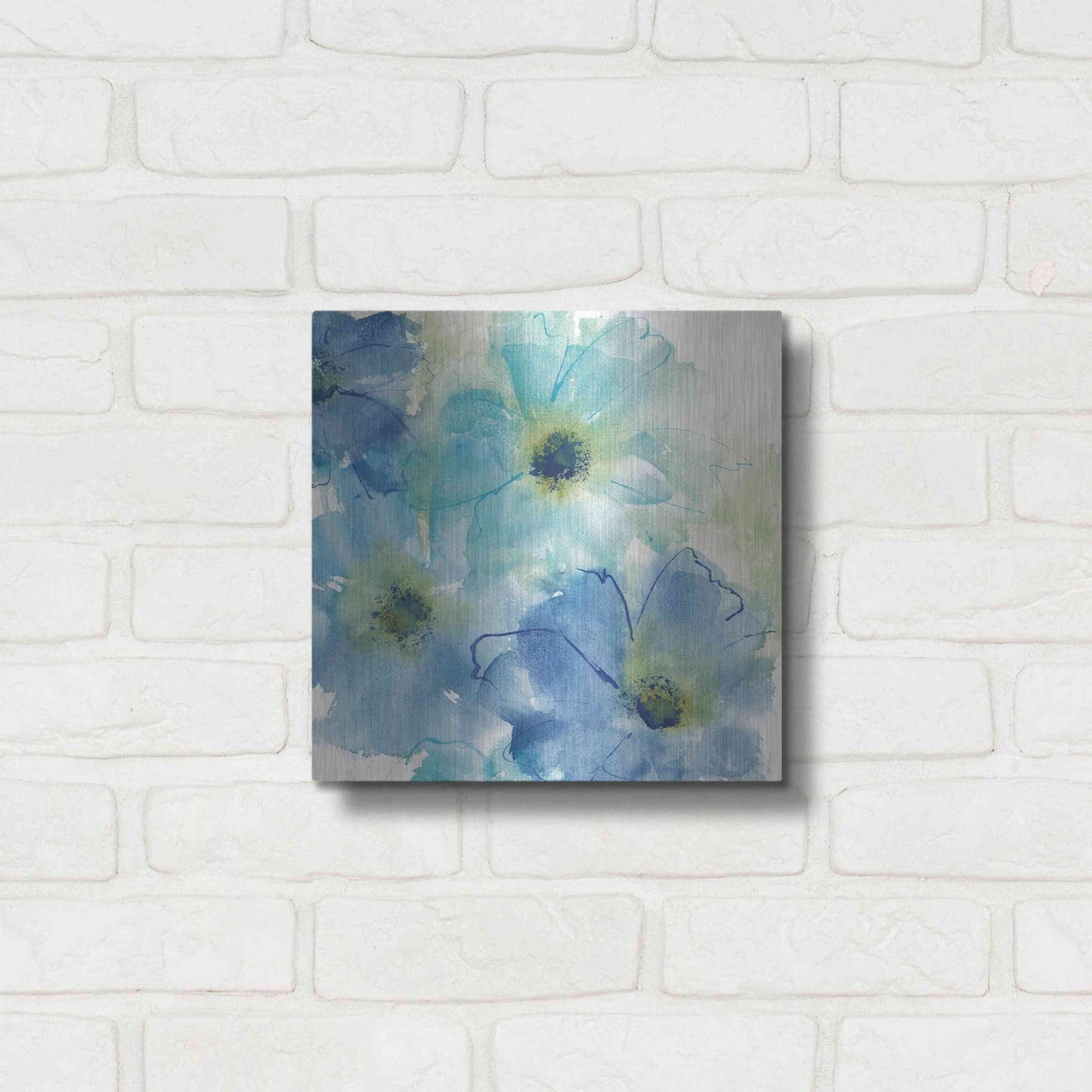 Luxe Metal Art 'Seashell Cosmos II White' by Chris Paschke, Metal Wall Art,12x12