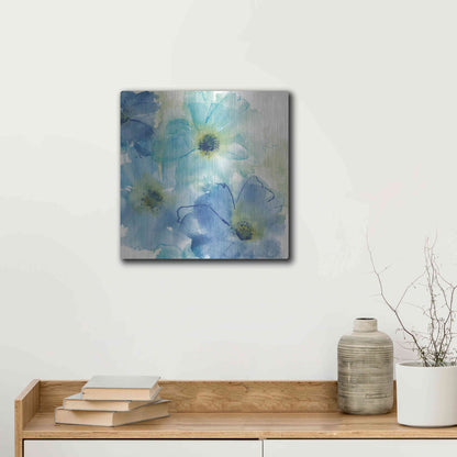 Luxe Metal Art 'Seashell Cosmos II White' by Chris Paschke, Metal Wall Art,12x12