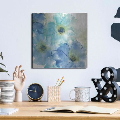 Luxe Metal Art 'Seashell Cosmos II White' by Chris Paschke, Metal Wall Art,12x12