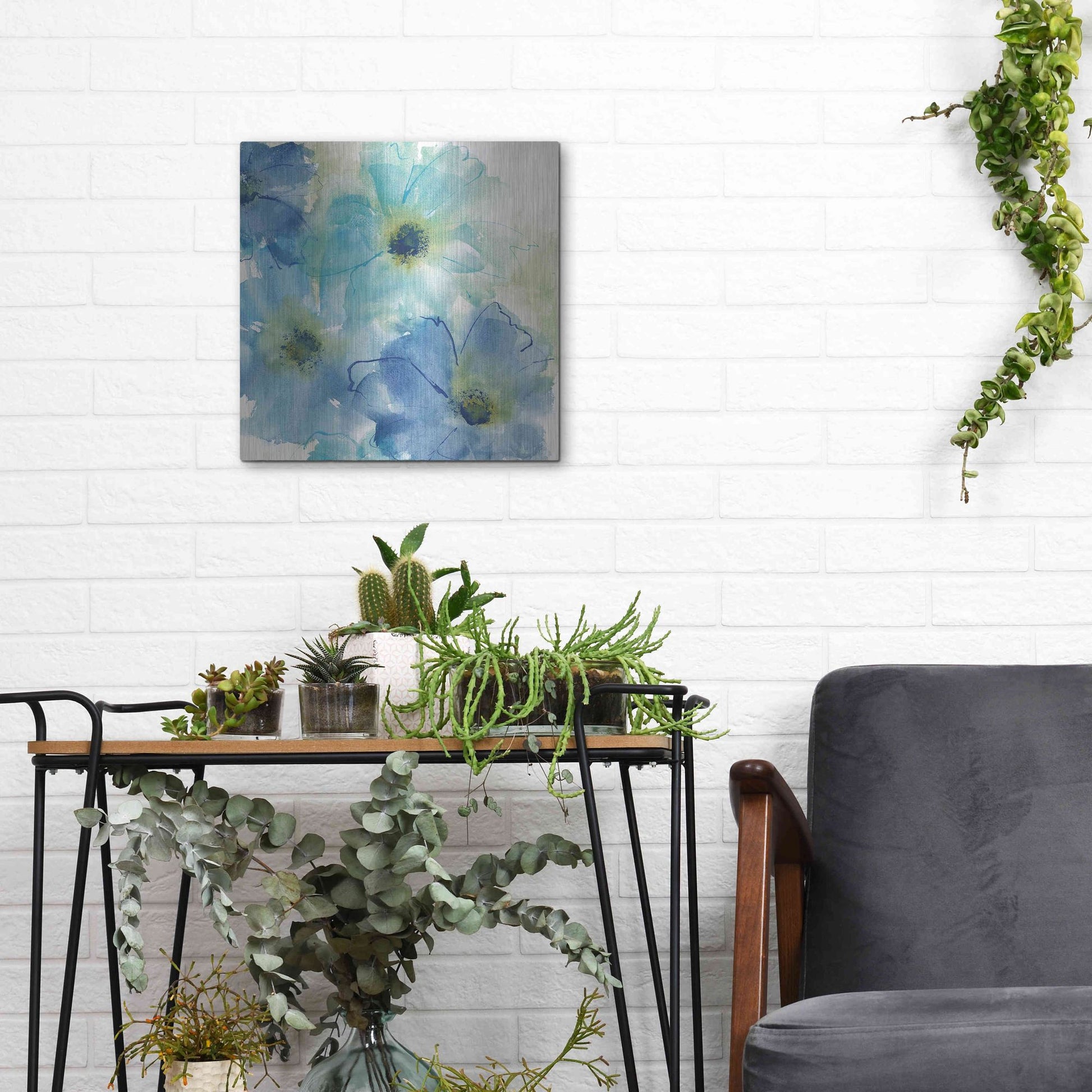 Luxe Metal Art 'Seashell Cosmos II White' by Chris Paschke, Metal Wall Art,12x12