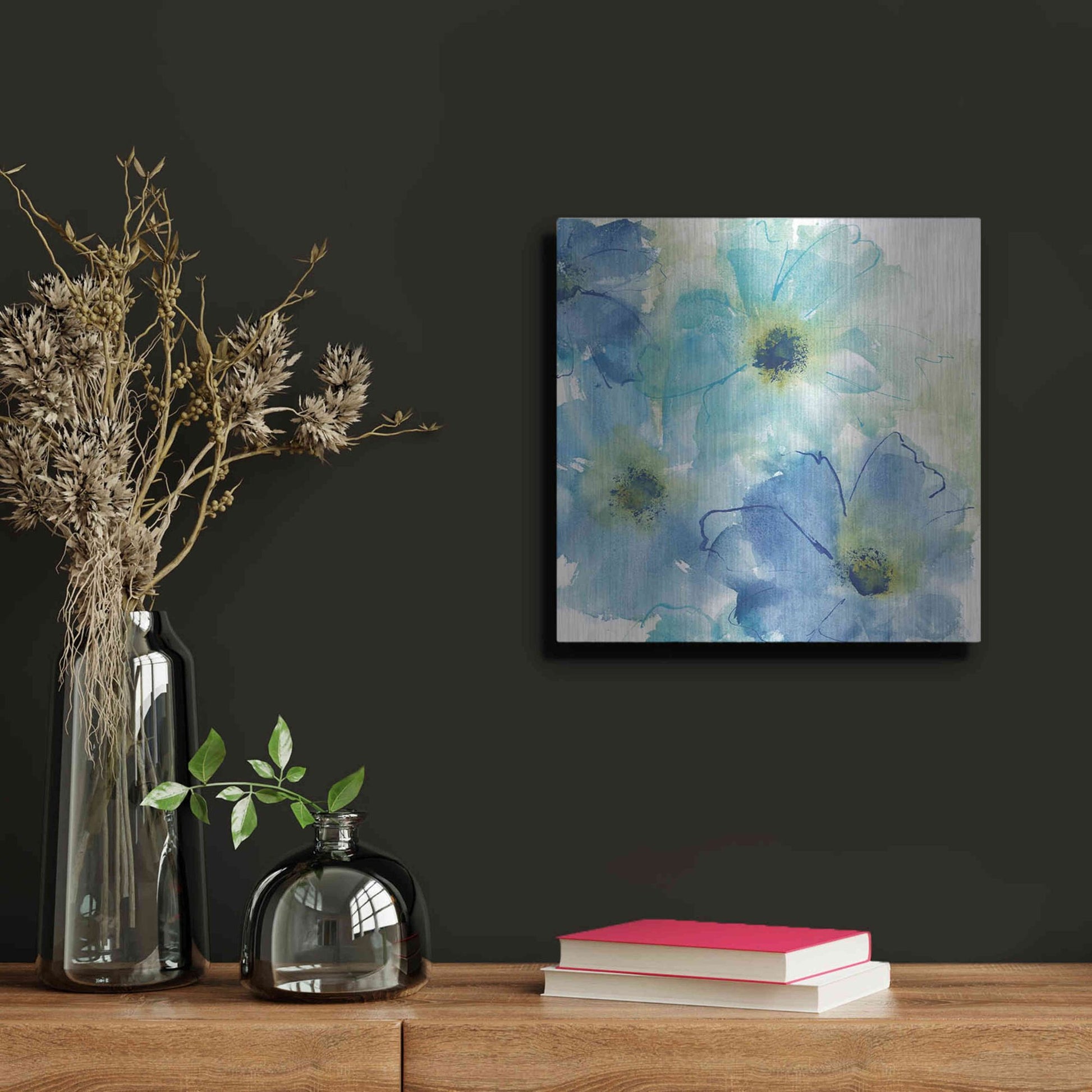 Luxe Metal Art 'Seashell Cosmos II White' by Chris Paschke, Metal Wall Art,12x12