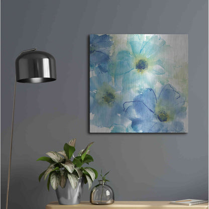 Luxe Metal Art 'Seashell Cosmos II White' by Chris Paschke, Metal Wall Art,24x24