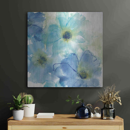 Luxe Metal Art 'Seashell Cosmos II White' by Chris Paschke, Metal Wall Art,24x24