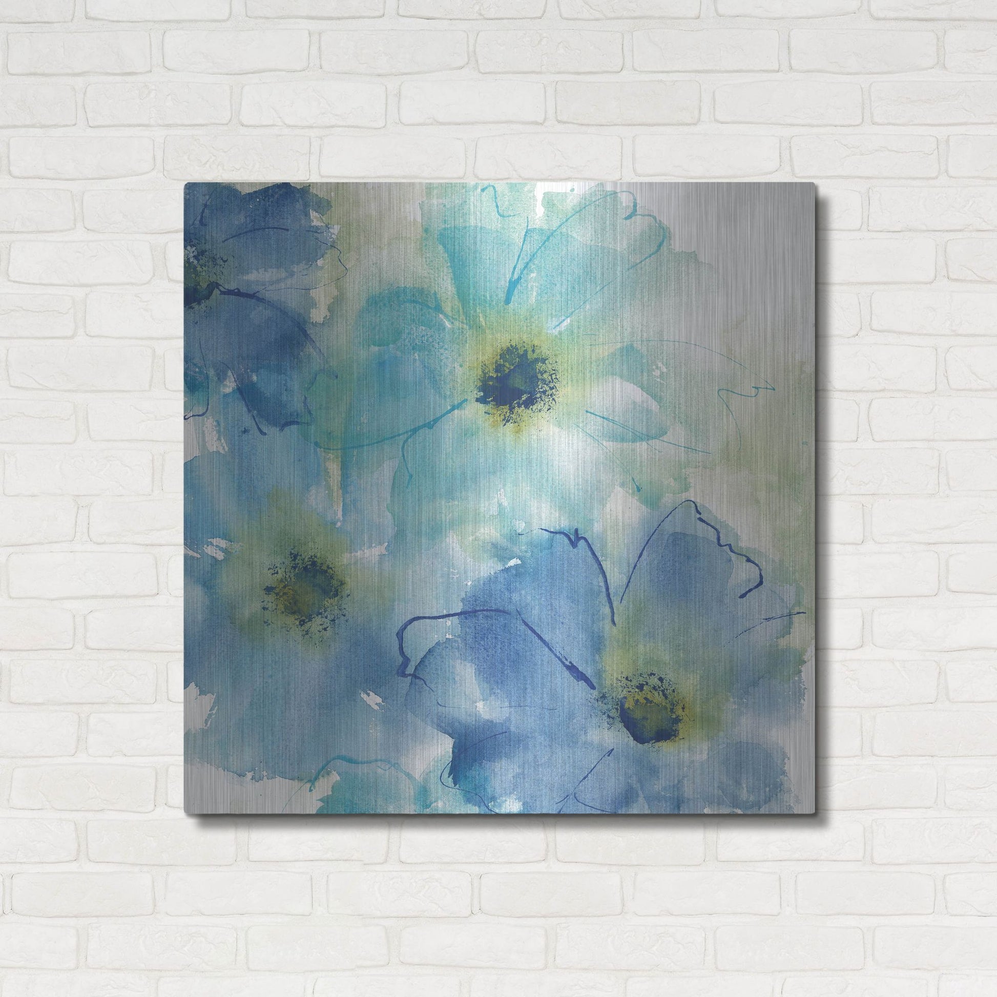 Luxe Metal Art 'Seashell Cosmos II White' by Chris Paschke, Metal Wall Art,36x36