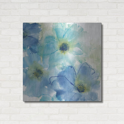 Luxe Metal Art 'Seashell Cosmos II White' by Chris Paschke, Metal Wall Art,36x36