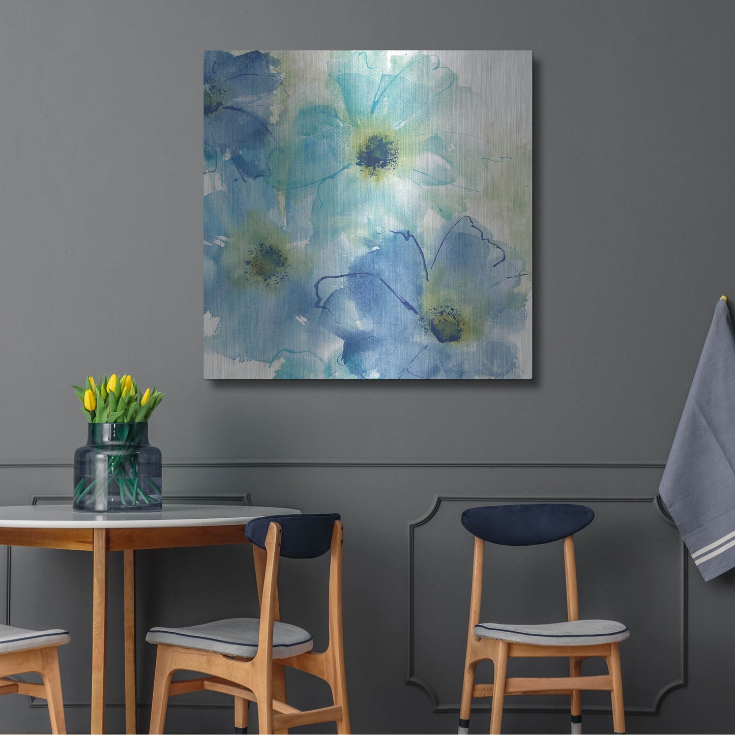 Luxe Metal Art 'Seashell Cosmos II White' by Chris Paschke, Metal Wall Art,36x36