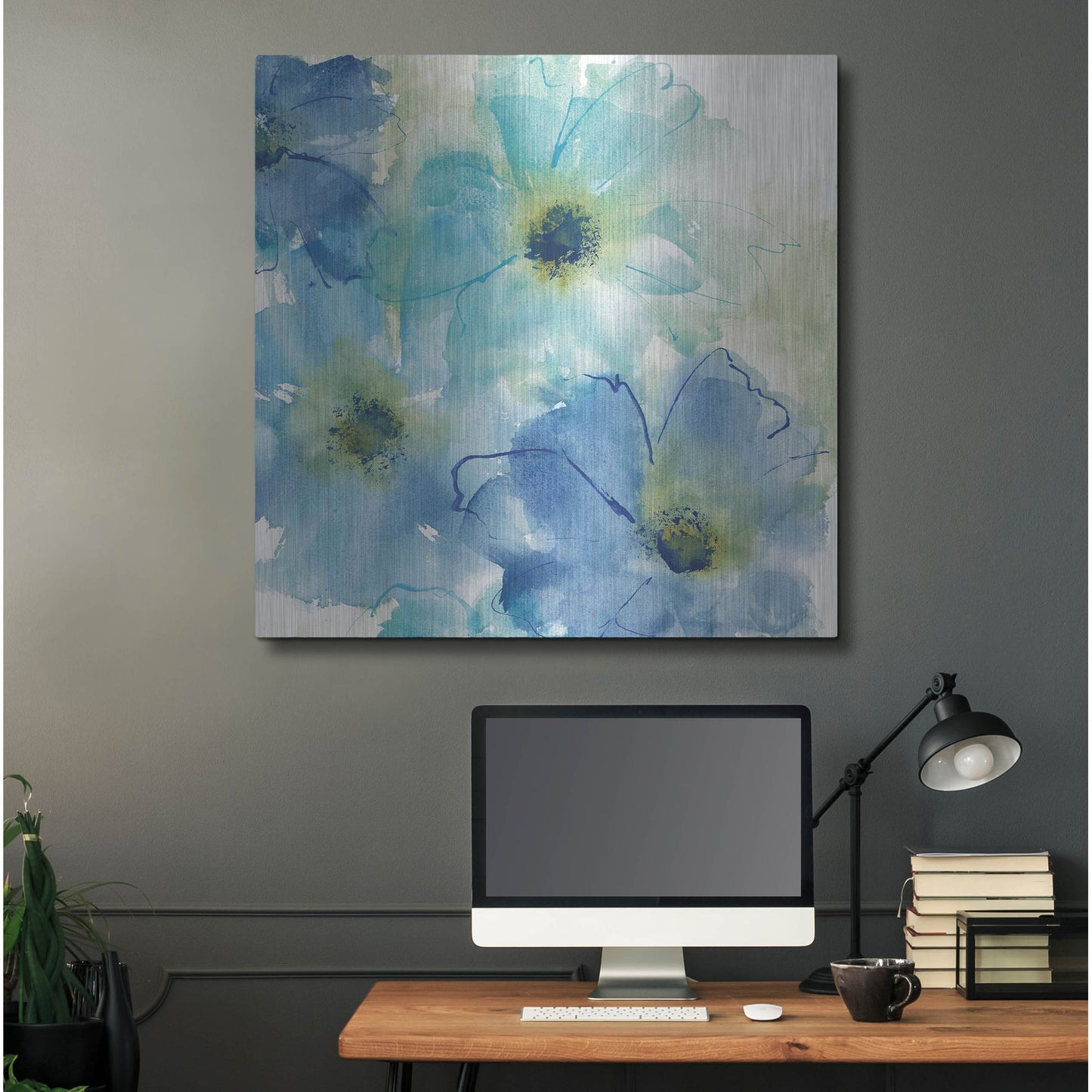 Luxe Metal Art 'Seashell Cosmos II White' by Chris Paschke, Metal Wall Art,36x36