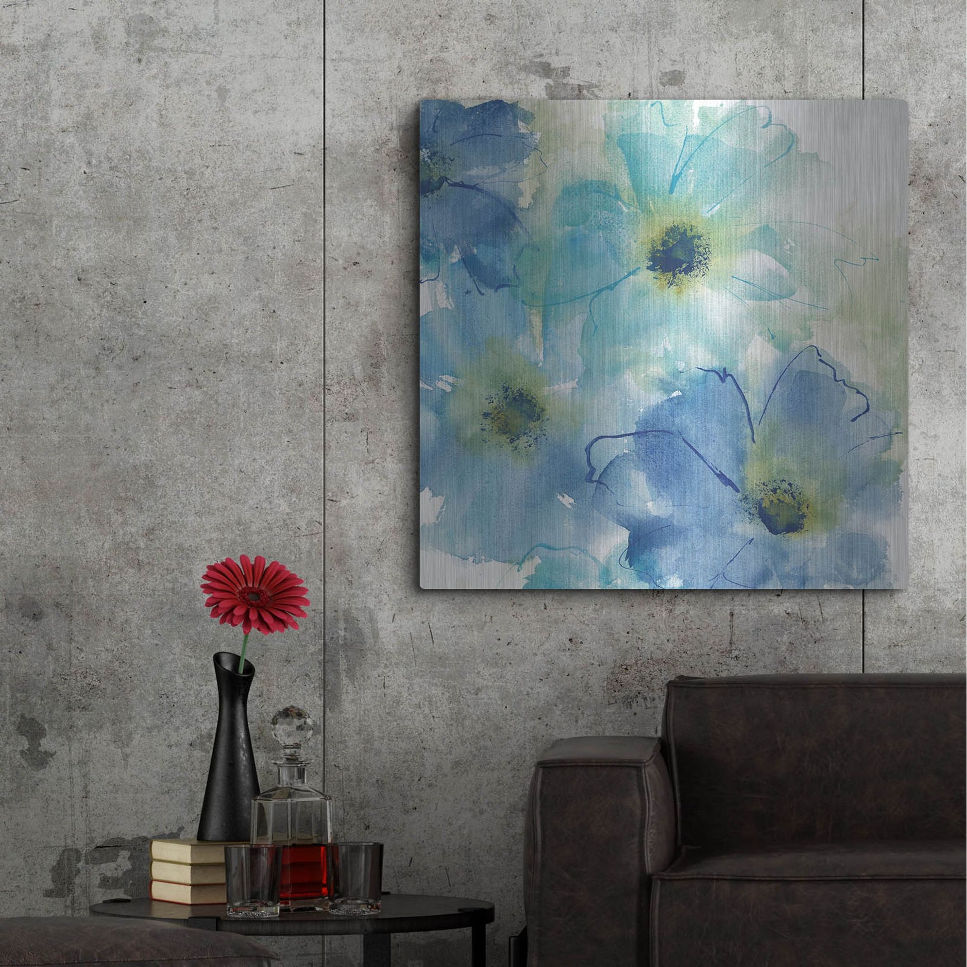 Luxe Metal Art 'Seashell Cosmos II White' by Chris Paschke, Metal Wall Art,36x36