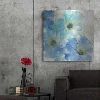 Luxe Metal Art 'Seashell Cosmos II White' by Chris Paschke, Metal Wall Art,36x36