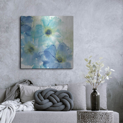 Luxe Metal Art 'Seashell Cosmos II White' by Chris Paschke, Metal Wall Art,36x36