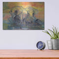 'Elephants Crop' by Chris Paschke – Metal Wall Art, 16x12 room view