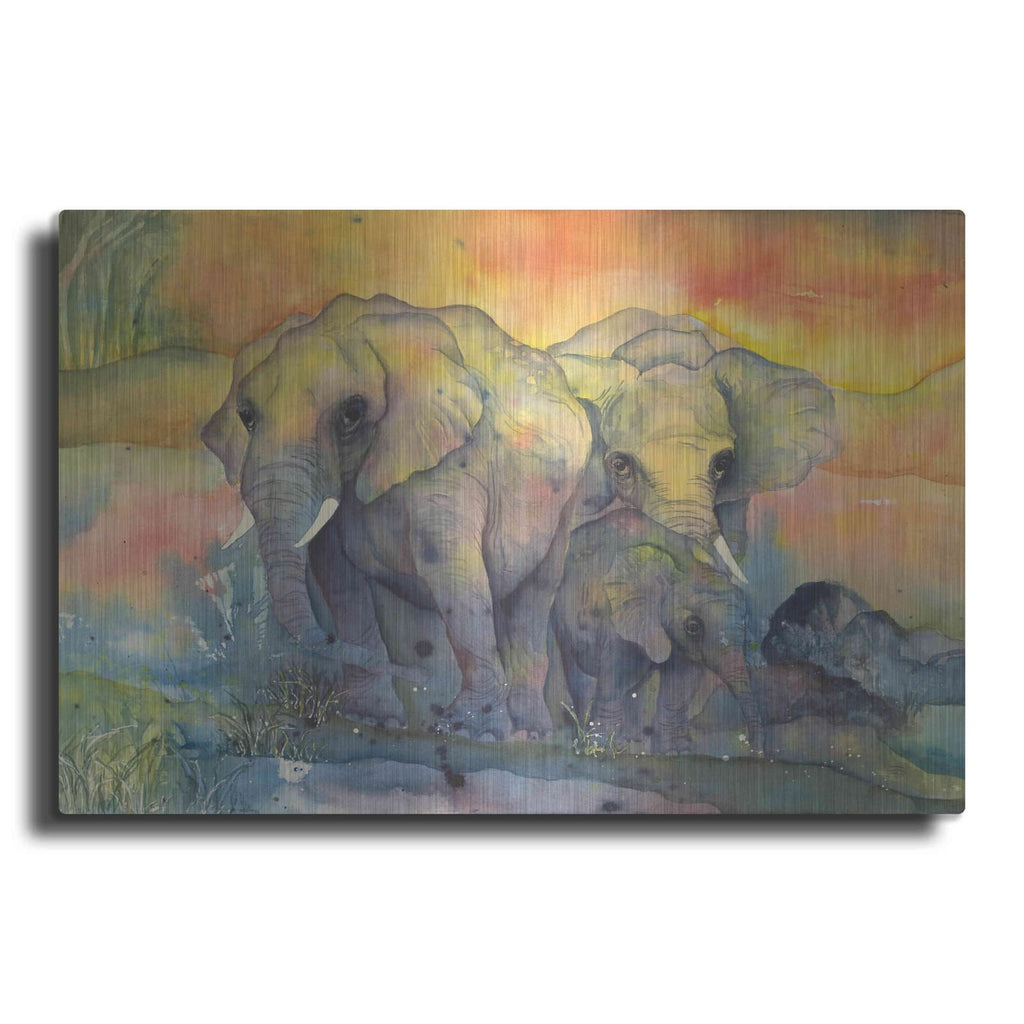 'Elephants Crop' by Chris Paschke – Metal Wall Art