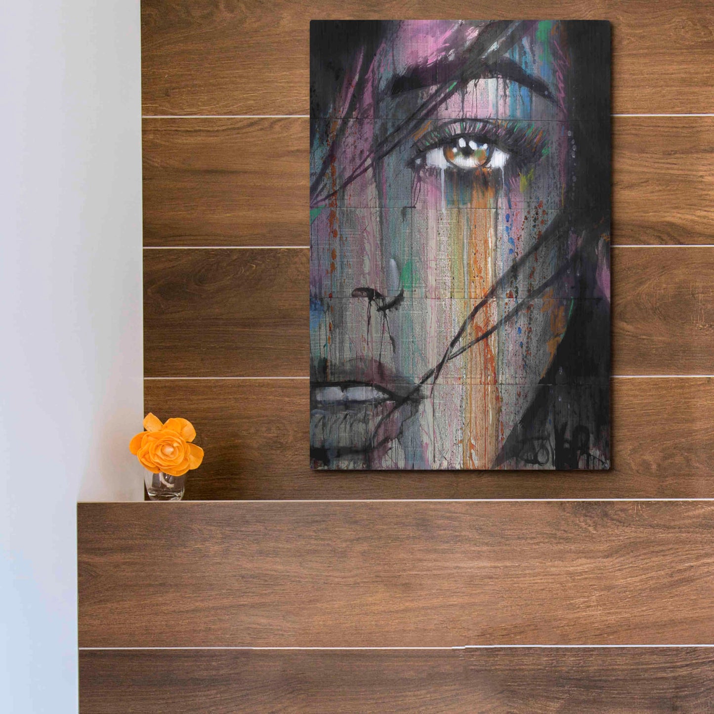 Luxe Metal Art 'Merge' by Loui Jover, Metal Wall Art,12x16