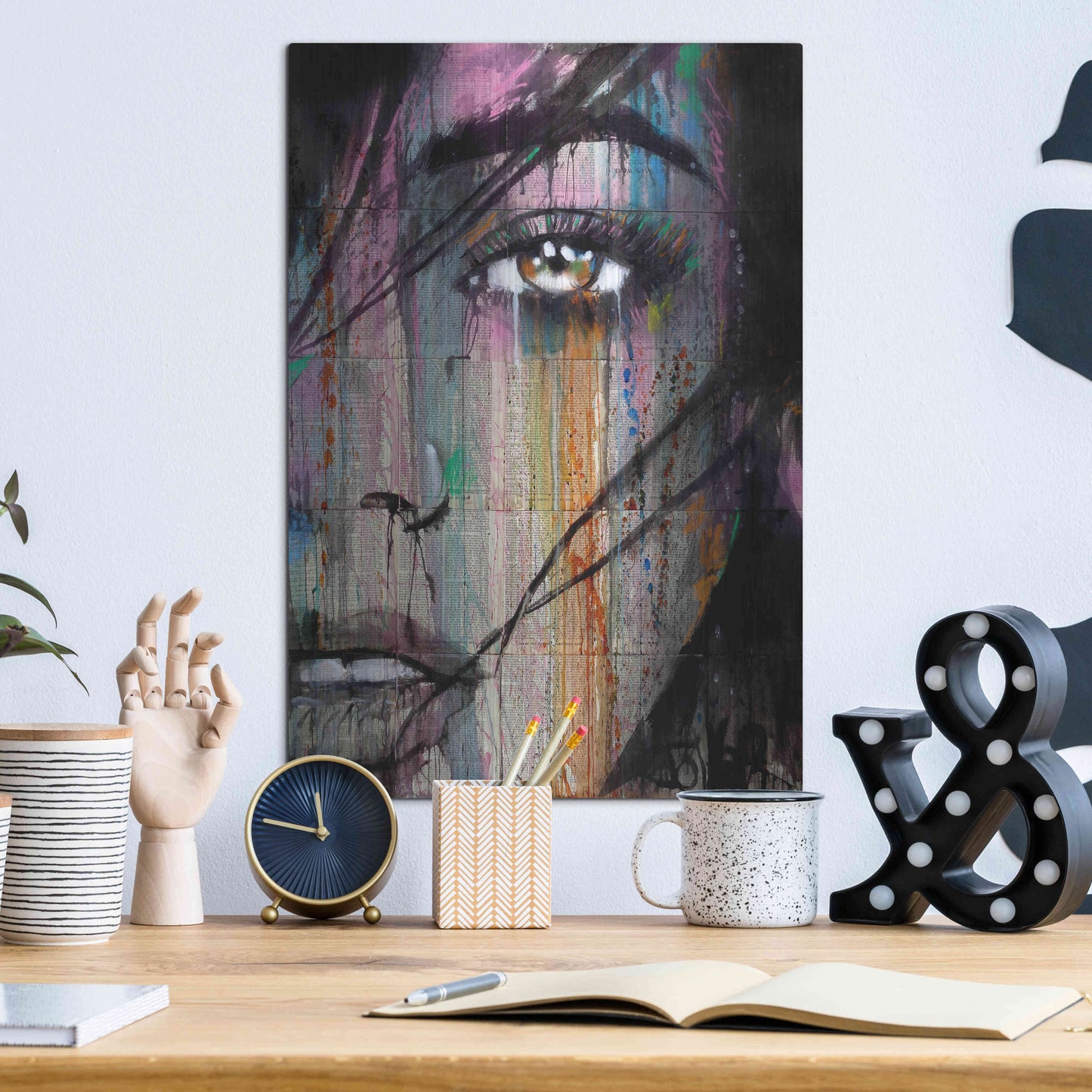 Luxe Metal Art 'Merge' by Loui Jover, Metal Wall Art,12x16