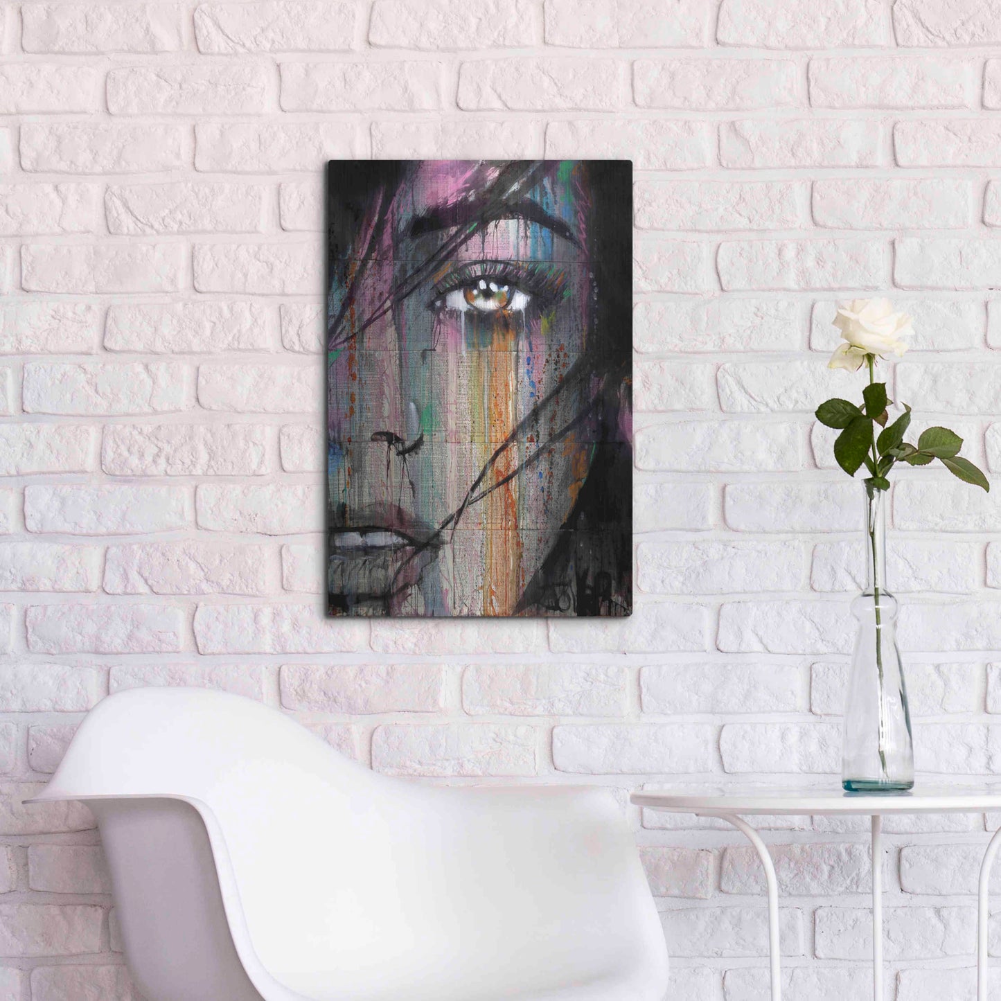 Luxe Metal Art 'Merge' by Loui Jover, Metal Wall Art,16x24