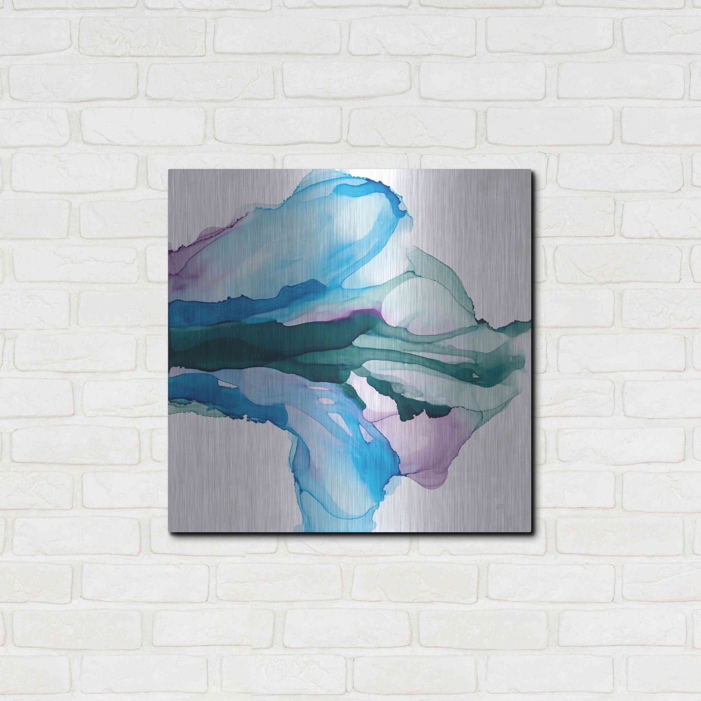 Luxe Metal Art 'Tributary' by Chris Paschke, Metal Wall Art,24x24