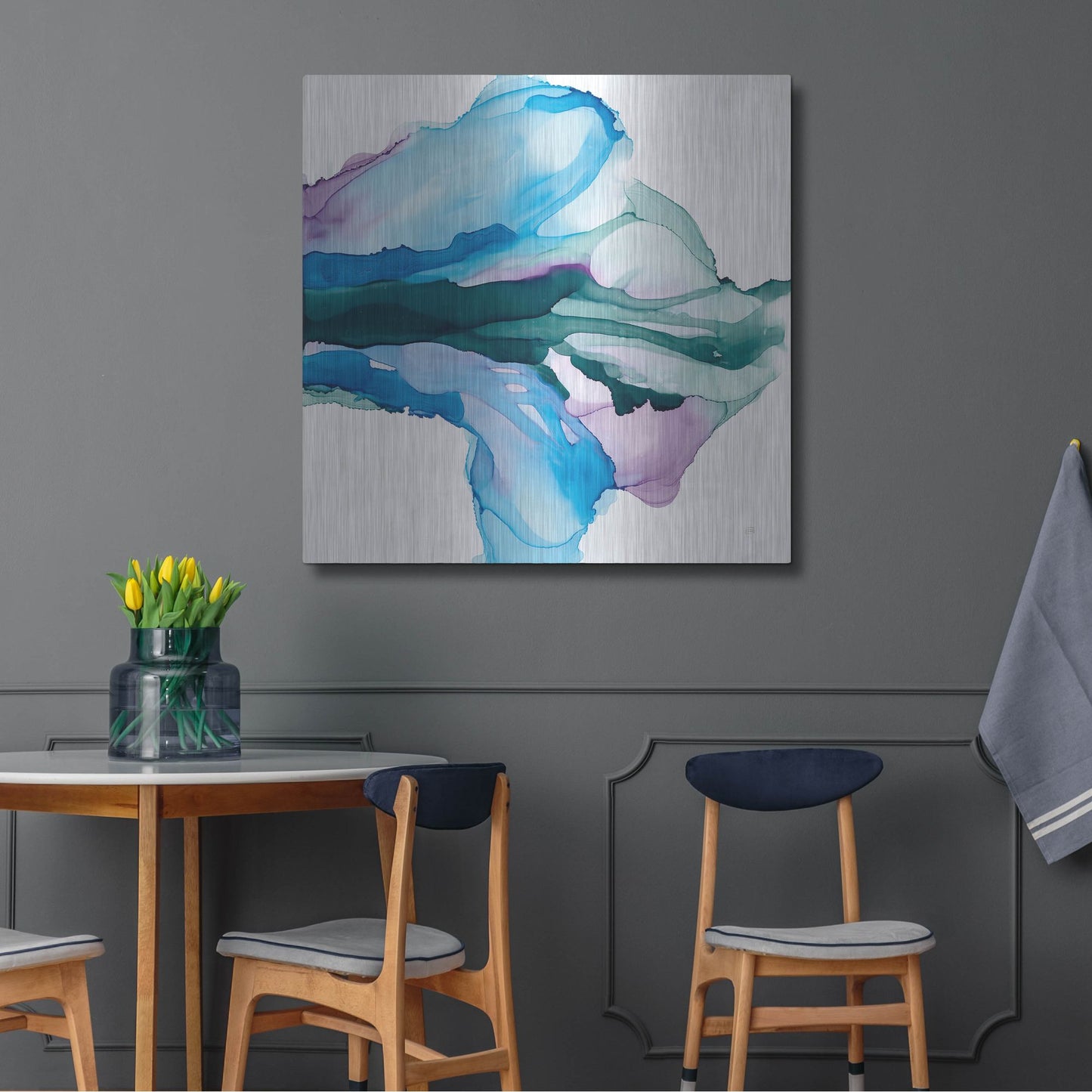 Luxe Metal Art 'Tributary' by Chris Paschke, Metal Wall Art,36x36