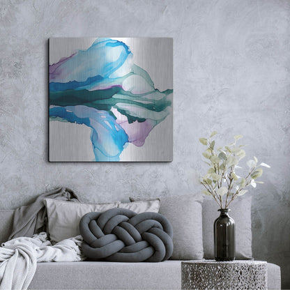 Luxe Metal Art 'Tributary' by Chris Paschke, Metal Wall Art,36x36