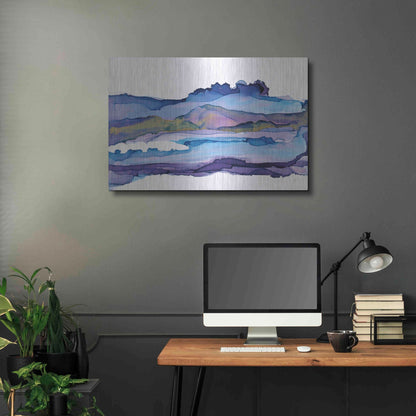 Luxe Metal Art 'Coastal Ink II' by Chris Paschke, Metal Wall Art,36x24