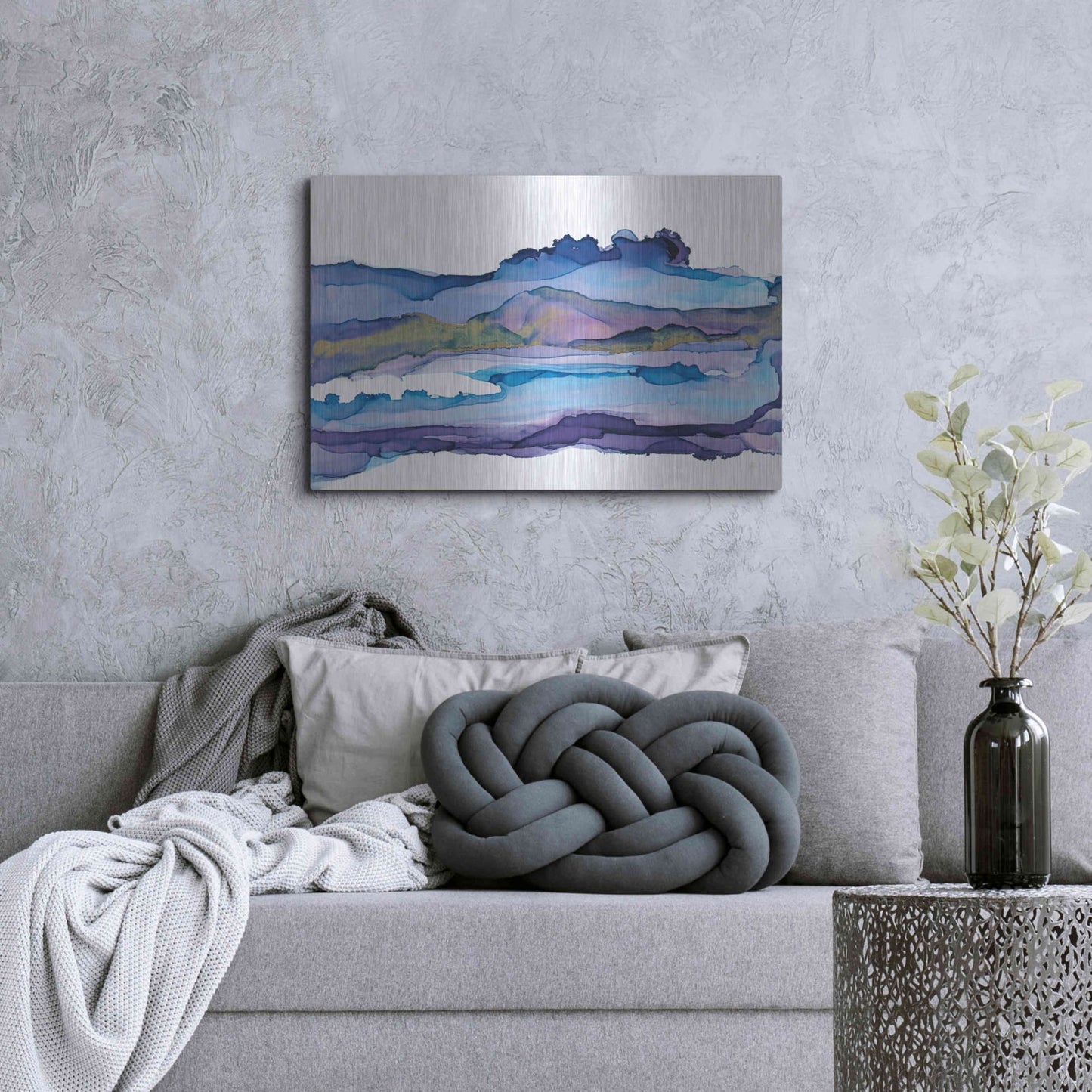 Luxe Metal Art 'Coastal Ink II' by Chris Paschke, Metal Wall Art,36x24